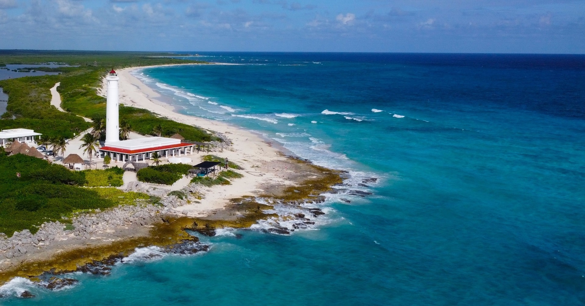 The Punta Sur lighthouse on the Cozumel coast — a quiet beacon over the Caribbean